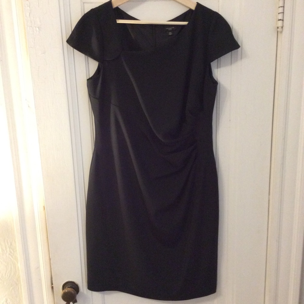 Ann Taylor Petite Black Sheath Dress, 12P